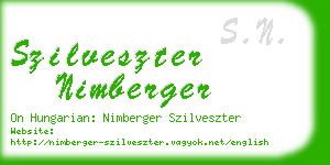 szilveszter nimberger business card